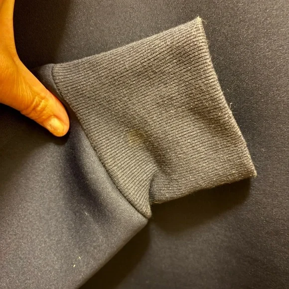 Barneys New York Scuba Bomber Jacket – Navy, Modern Minimalist Style Sz L - Picture 9 of 12